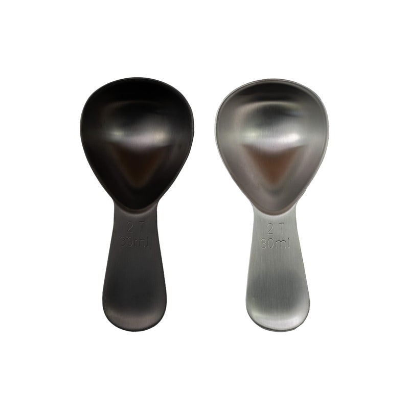 Planetary Design Coffee Scoop 2 Tbsp - Brushed Black, Stainless Steel - Precise Measuring Spoon for Coffee, Tea & More - Ergonomically Balanced Handle - Fits Inside Airscape® Canisters - Image 2
